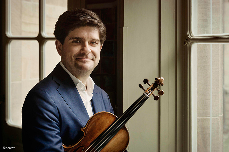 Portrait Fedor Rudin mit Violine